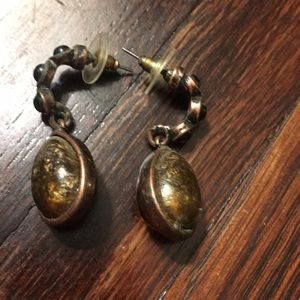 Brown dangle earrings